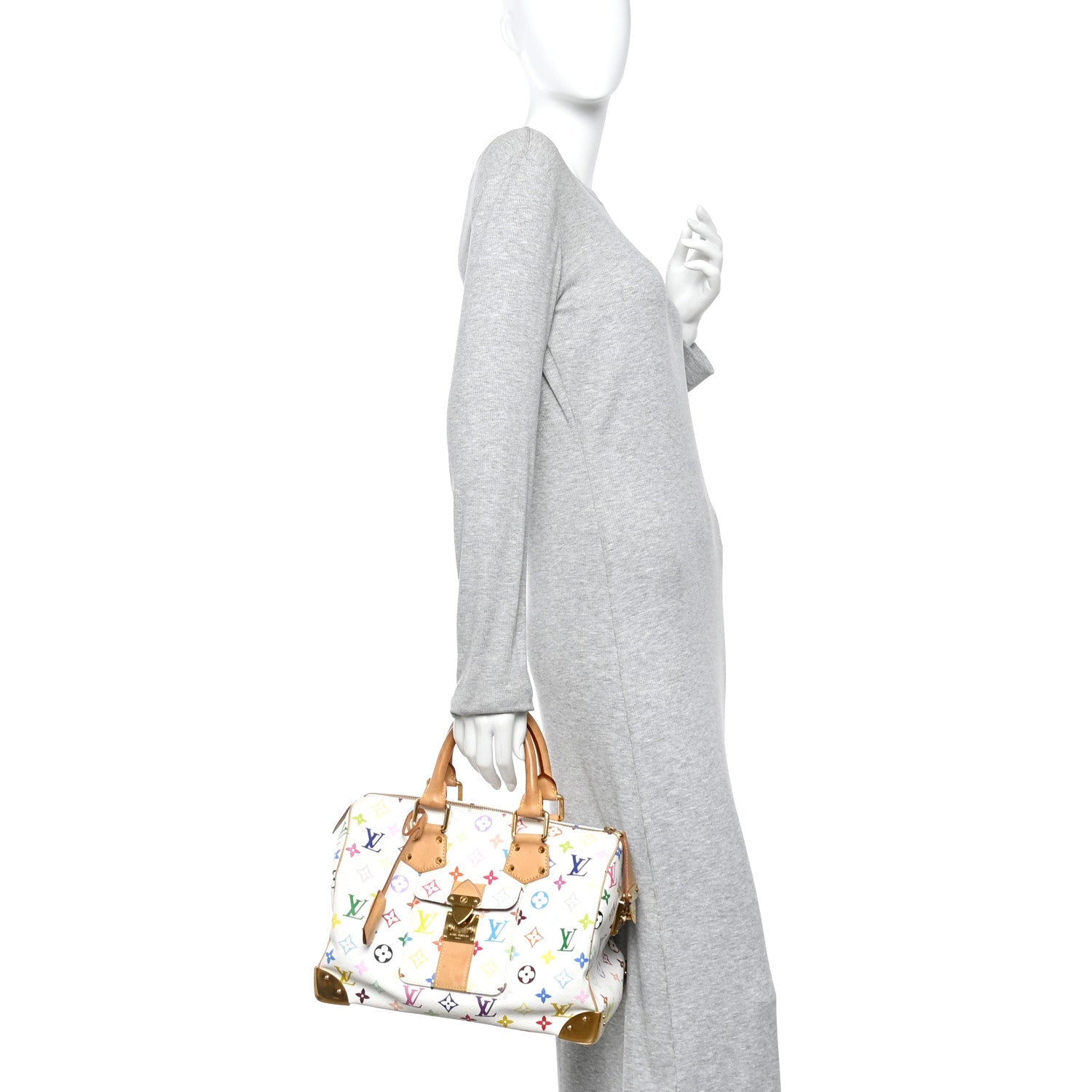 Louis Vuitton Monogram Multicolor Speedy 30 White