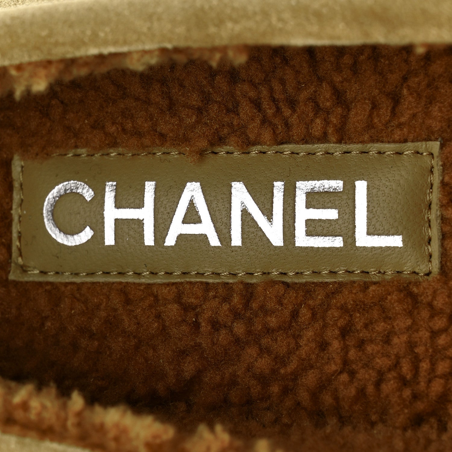 Chanel Suede Calfskin CC Loafers 39 Dark Beige