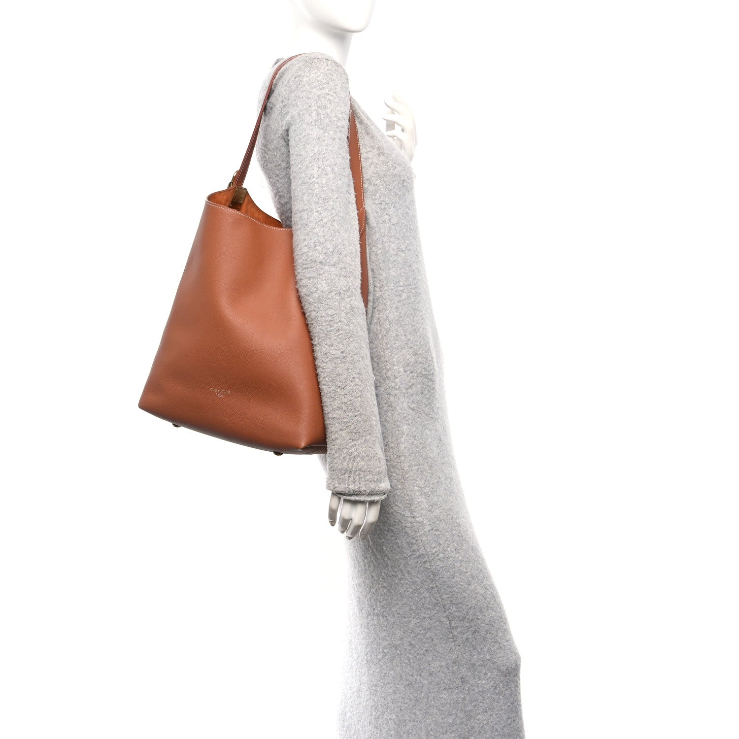 Louis Vuitton Grained Calfskin Low Key Hobo MM Cognac