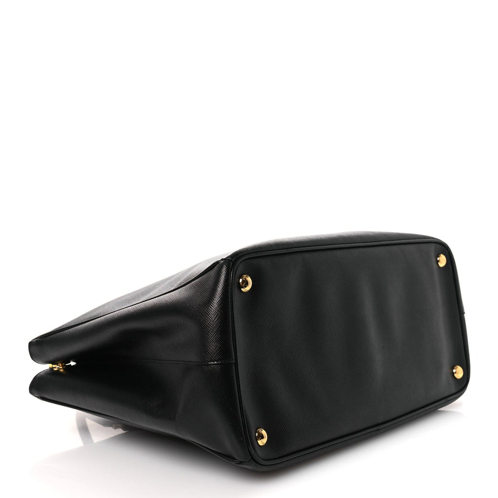 Prada Saffiano Large Galleria Double Zip Tote Black