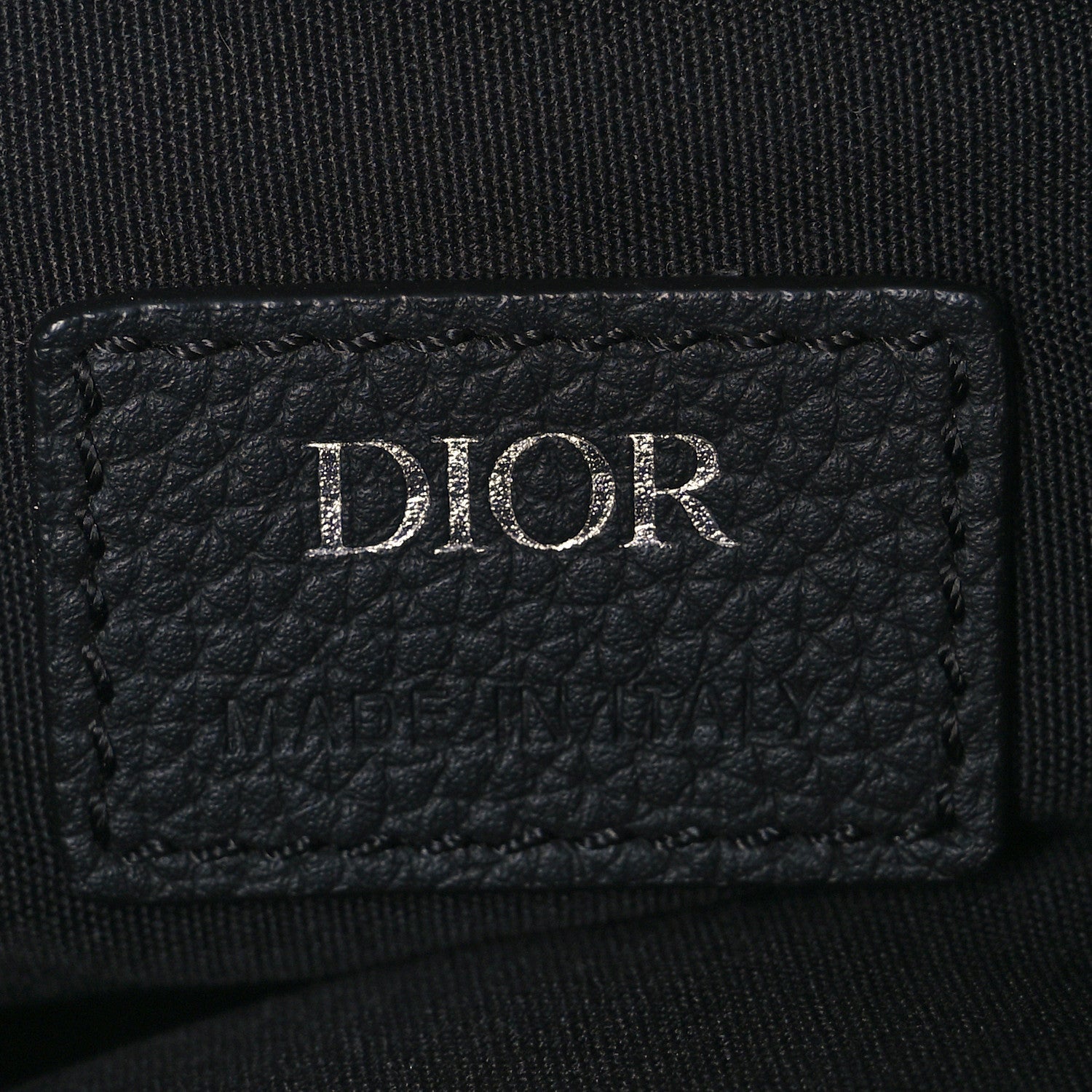 Christian Dior Oblique Mens Saddle Bag Black Blue