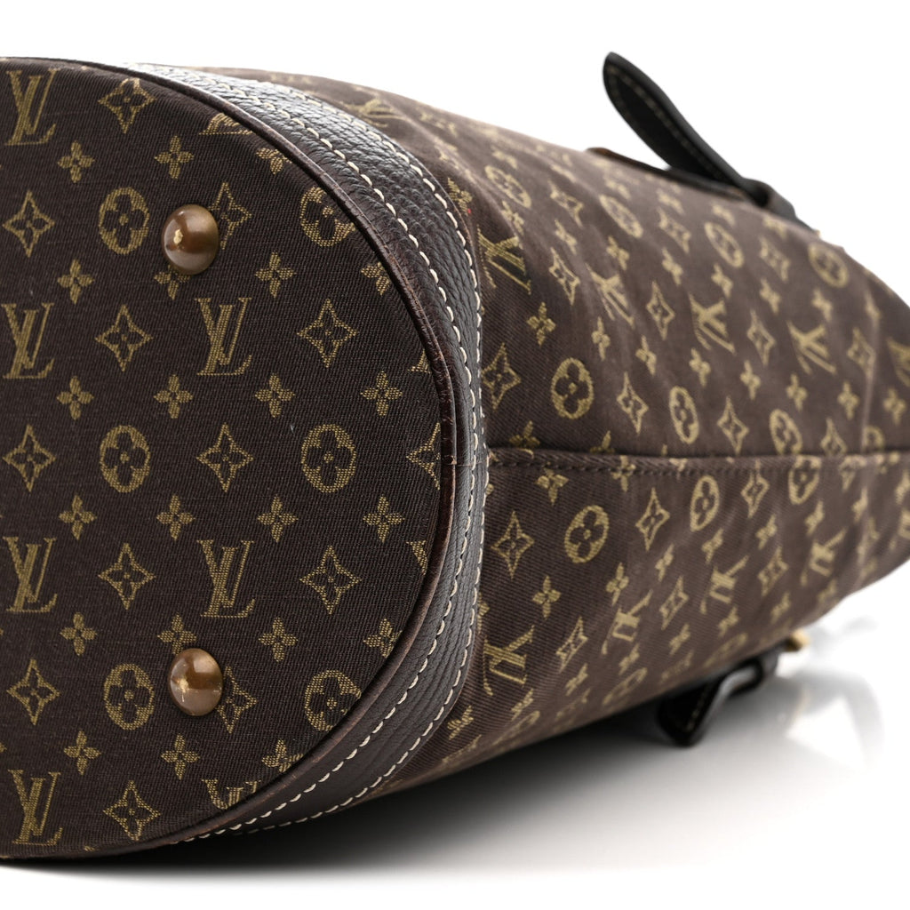 Louis Vuitton Mini Lin Monogram Bucket Bag Ebene