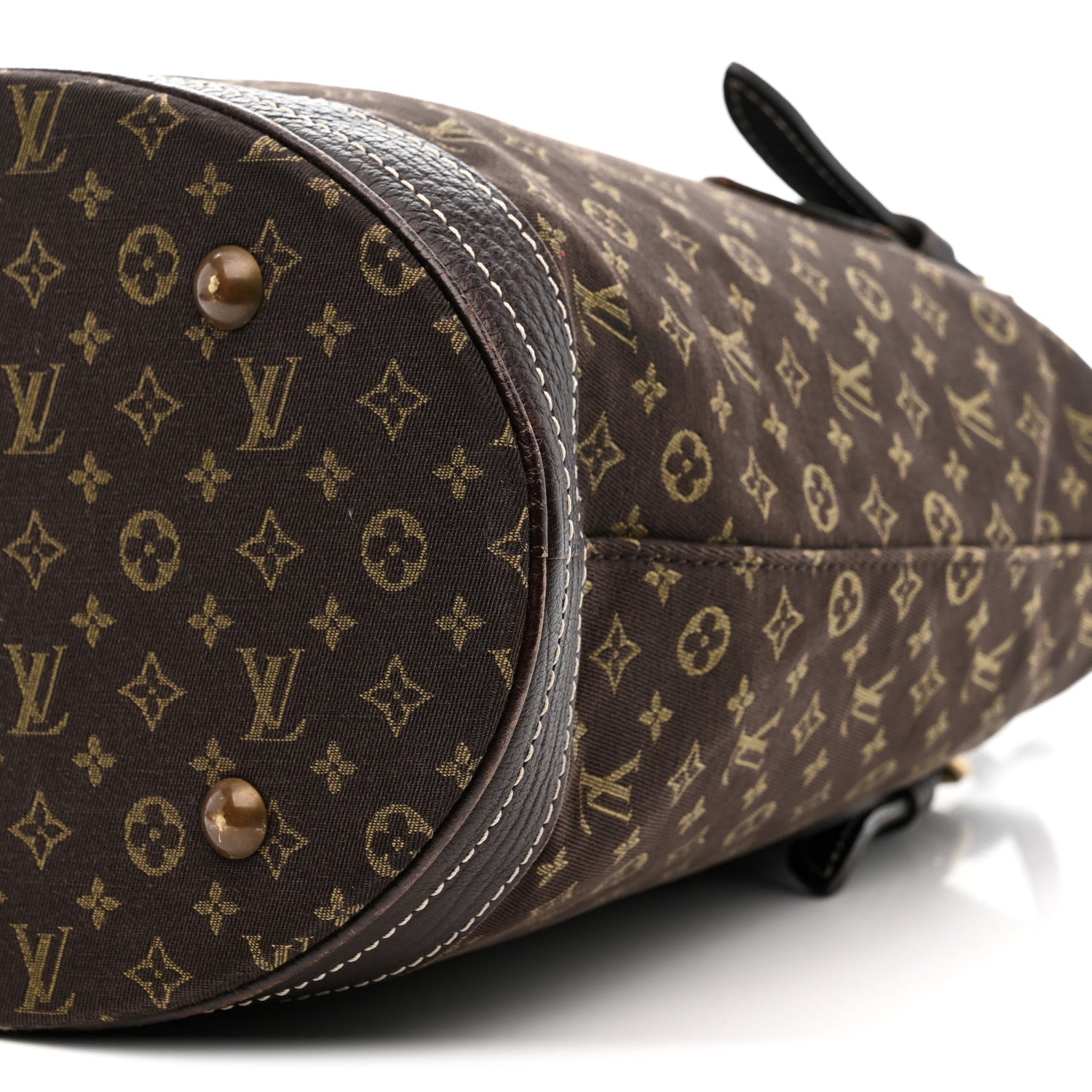 Louis Vuitton Mini Lin Monogram Bucket Bag Ebene