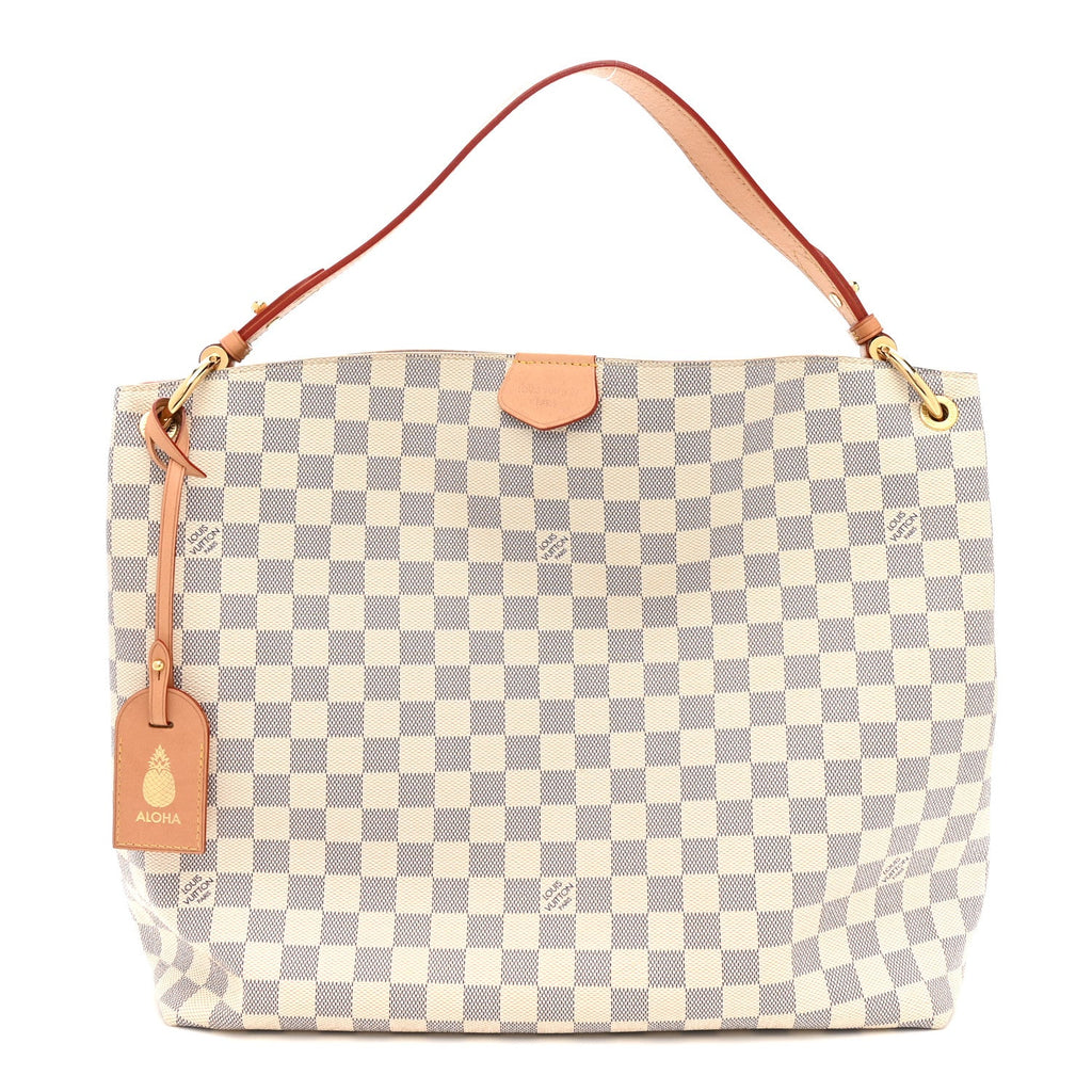 Louis Vuitton Damier Azur Graceful MM Rose Ballerine