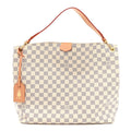 Louis Vuitton Damier Azur Graceful MM Rose Ballerine