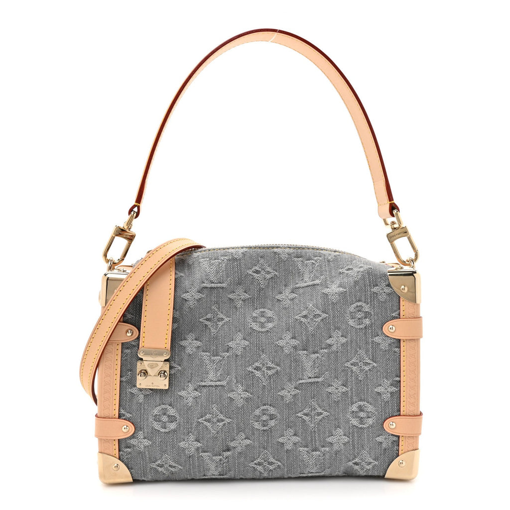 Louis Vuitton Denim Monogram Side Trunk MM Washed Gray