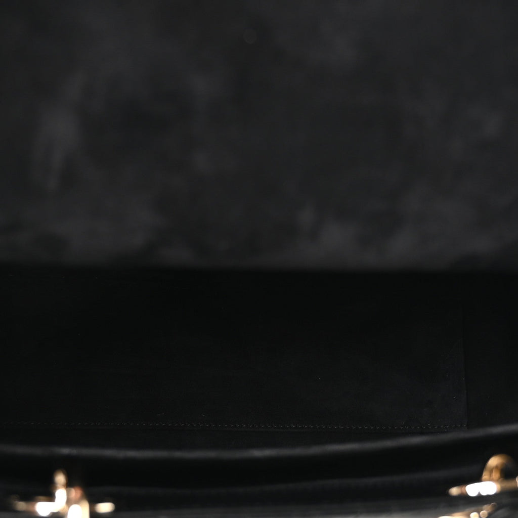 Christian Dior Lambskin Cannage Large Lady Dior Black