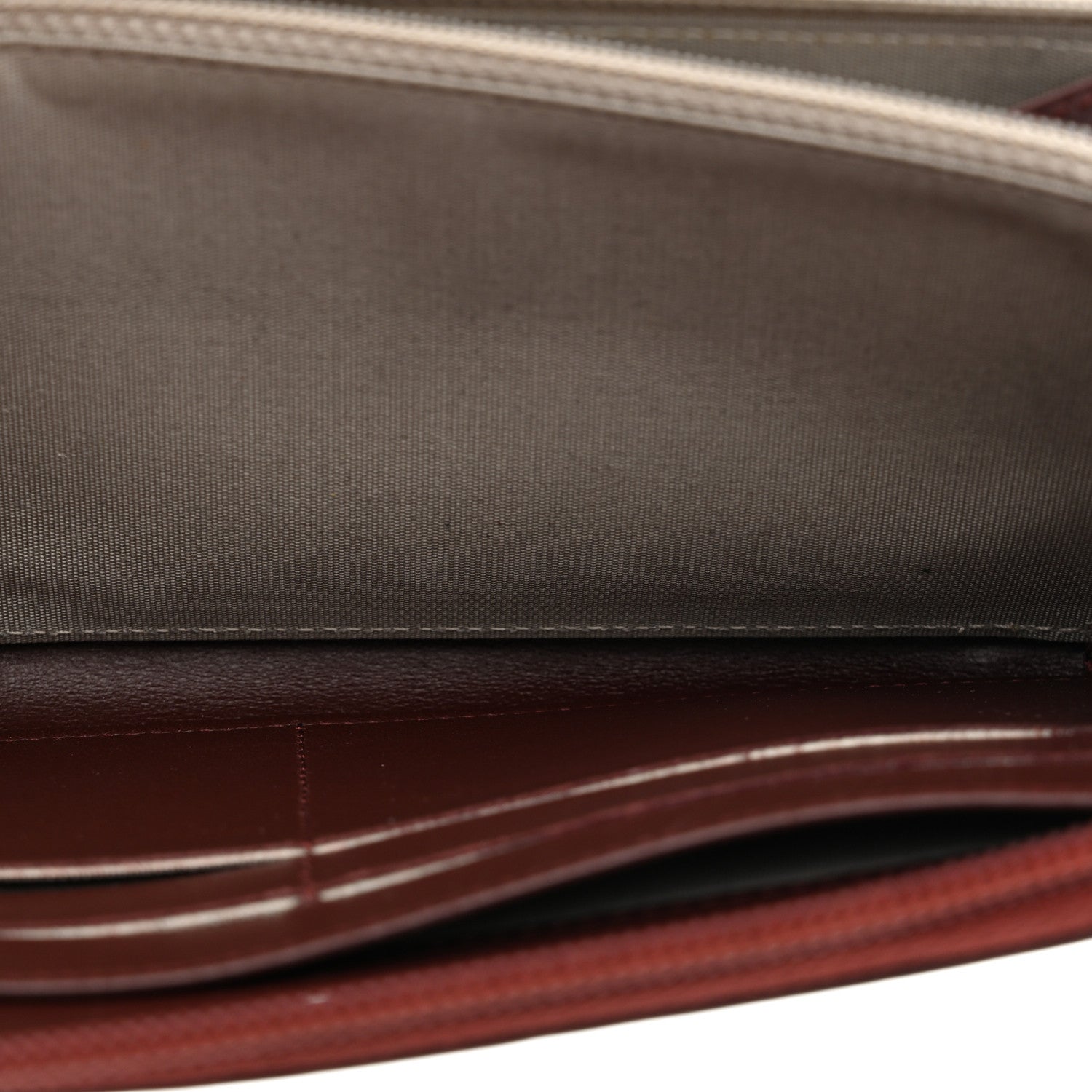 Lambskin Quilted Boy Zip Around Wallet Burgundy