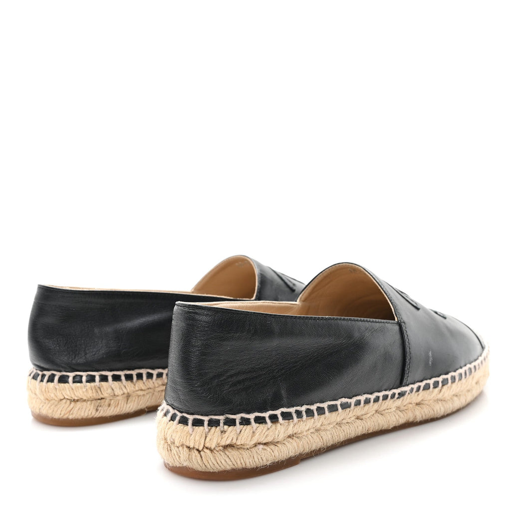 Lambskin CC Espadrilles 40 Black