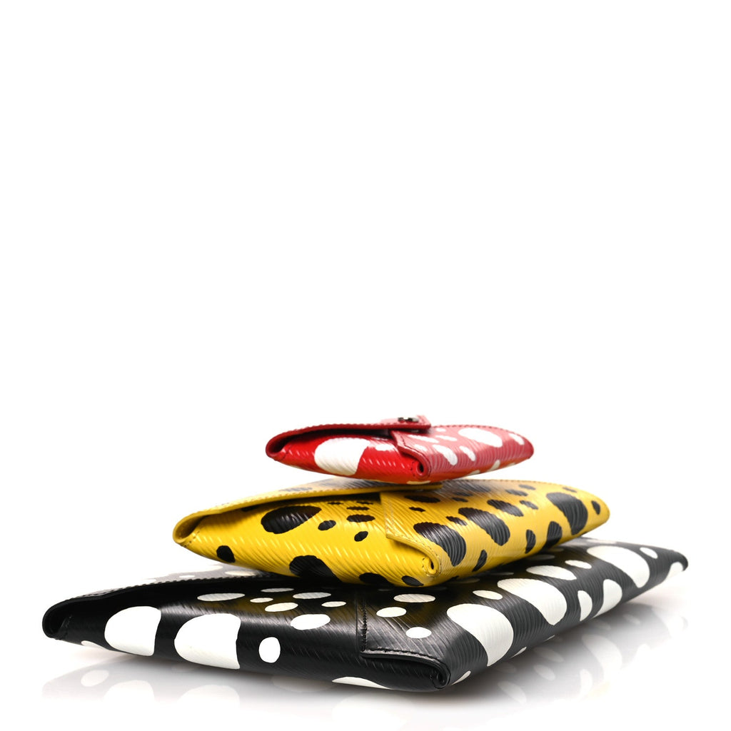 Louis Vuitton LV X YK Epi Kirigami Pochette Set Black Red Yellow