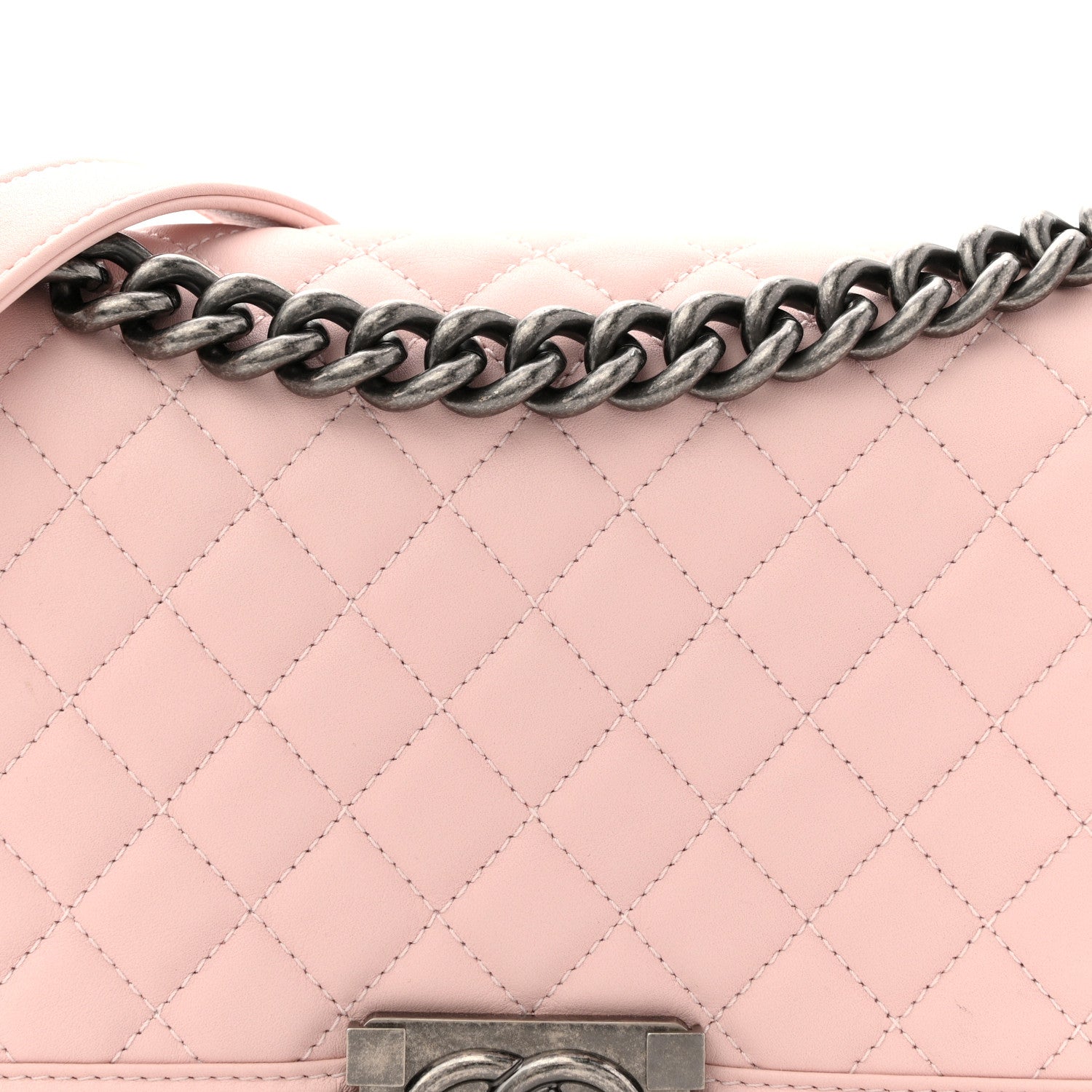 Chanel Calfskin Quilted Medium Boy Flap Light Pink