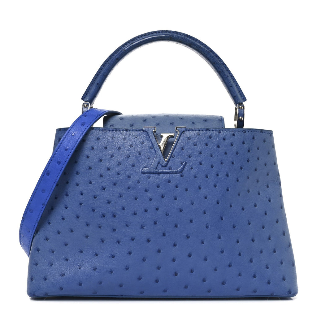 Louis Vuitton Ostrich Capucines MM Saphir