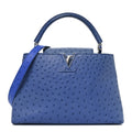 Louis Vuitton Ostrich Capucines MM Saphir