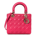 Christian Dior Lambskin Cannage Medium Lady Dior Pink