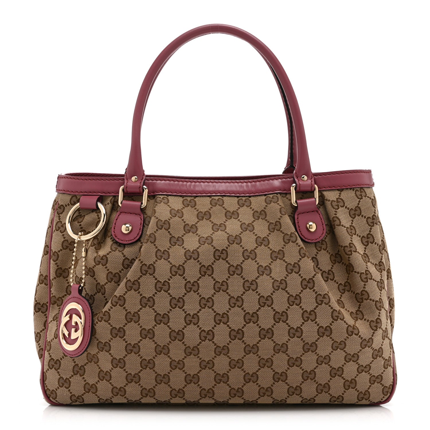 Gucci Monogram Medium Sukey Top Handle Tote Peonia Flower