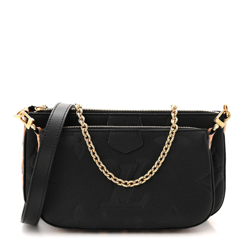 Louis Vuitton Empreinte Monogram Giant Wild At Heart Multi Pochette Accessories Black