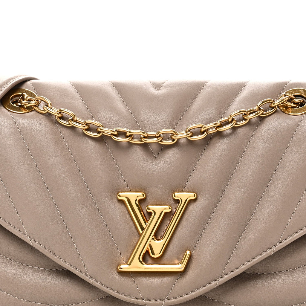 Louis Vuitton Calfskin LV New Wave Chain Bag Taupe