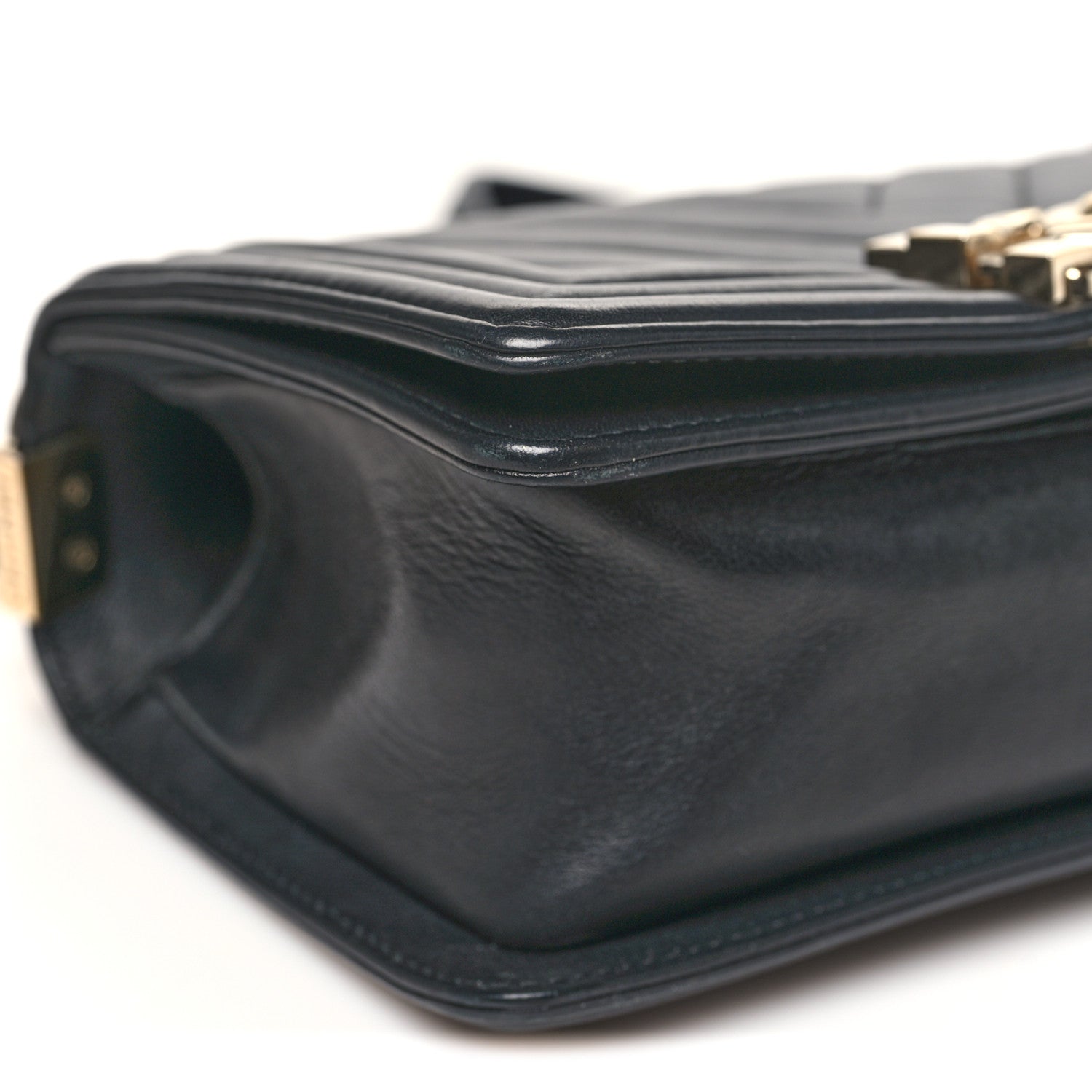 Chanel Calfskin Chevron Quilted Small Boy Flap Black