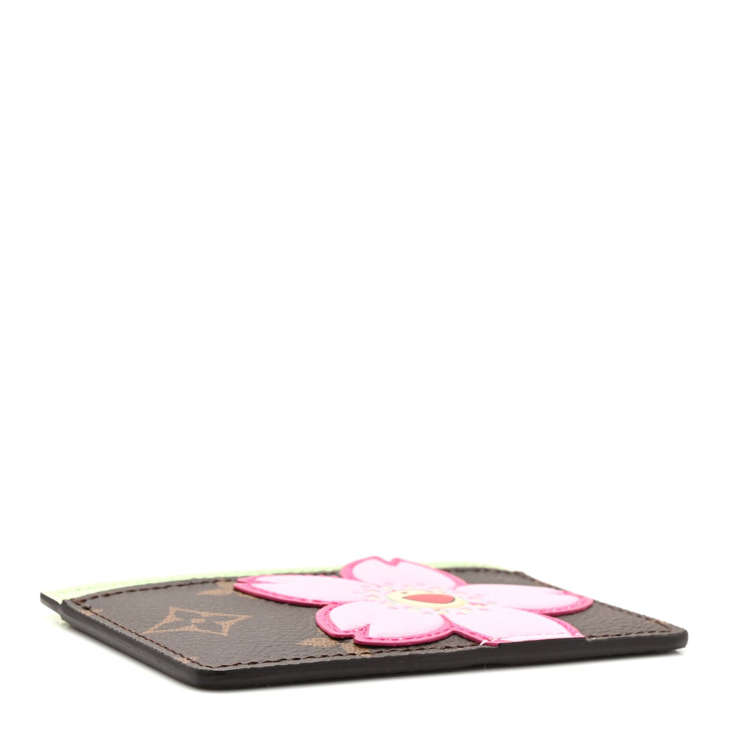 Louis Vuitton LV X TM Monogram Cherry Blossom Card Holder Sakura Brown