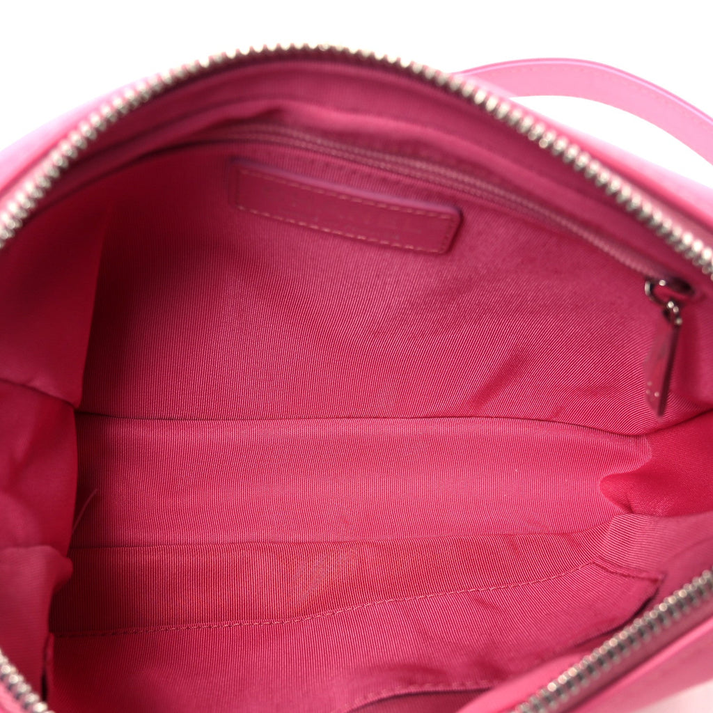 Chanel Lambskin Chevron Quilted Small Promenade Camera Case Pink