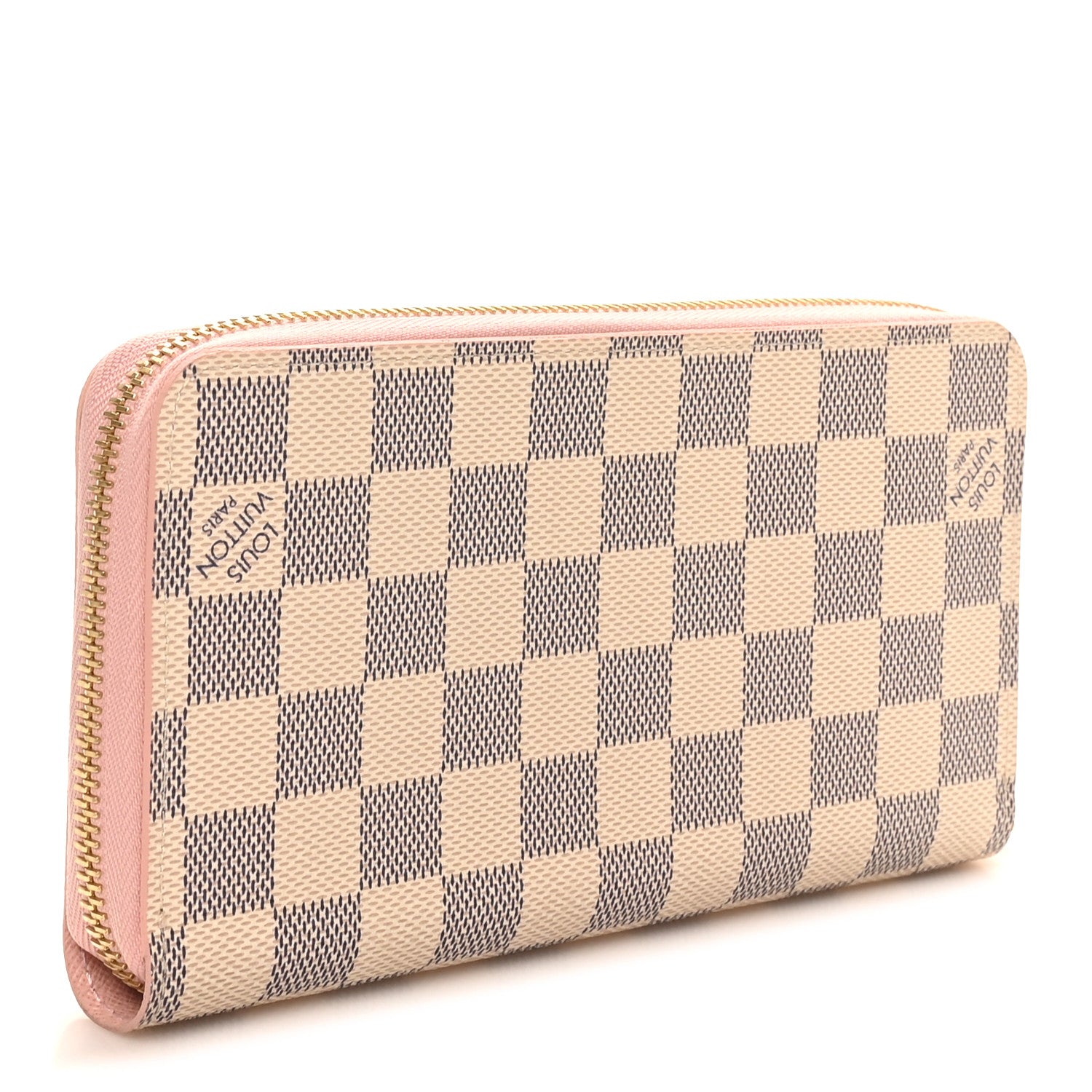 Louis Vuitton Damier Azur Zippy Wallet Rose Ballerine