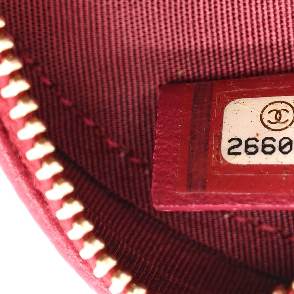 Chanel Caviar Quilted Round Filigree Crossbody Red