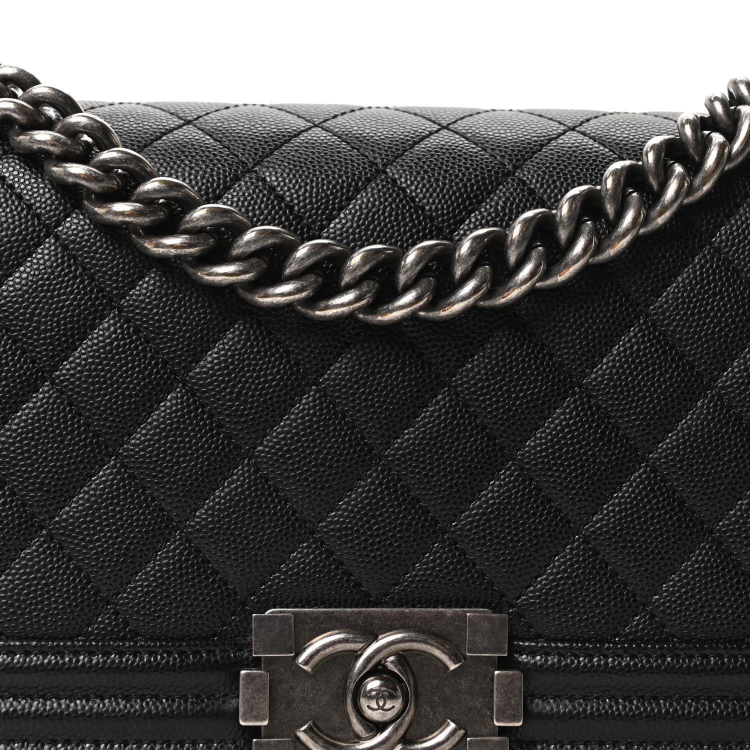Chanel Caviar Quilted Medium Boy Flap Black