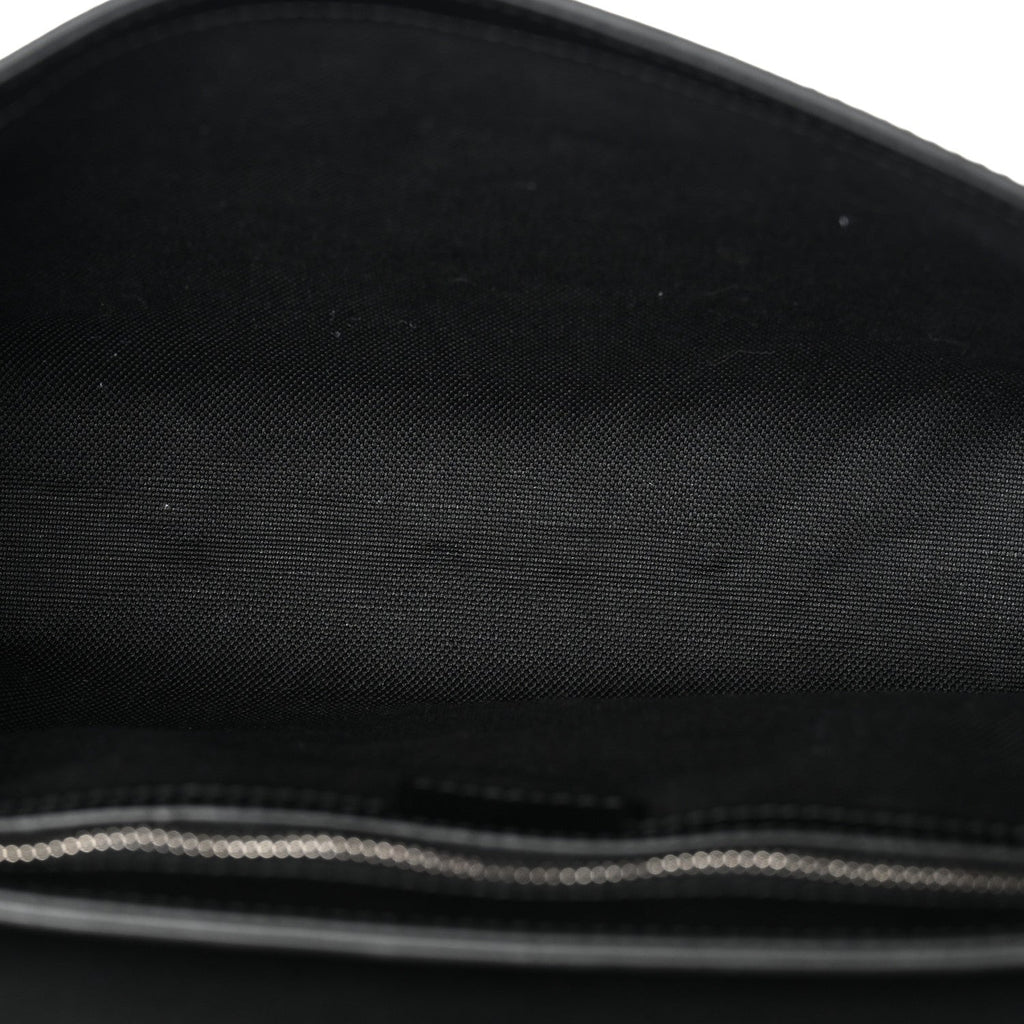 Gucci GG Supreme Monogram Appia Calfskin Web Crossbody Bag Black Grey