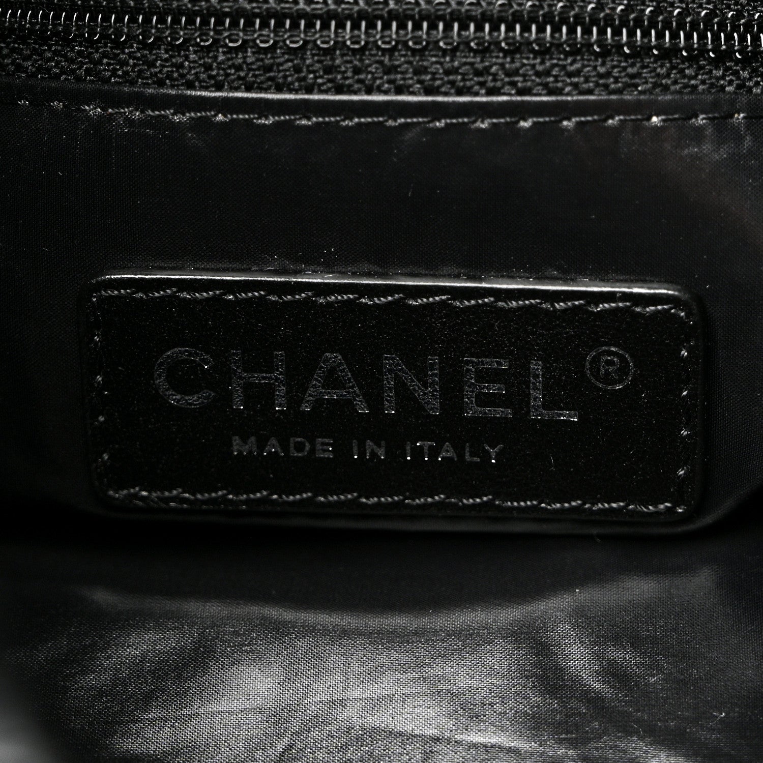 Chanel Wool Calfskin Embroidered Paris Hamburg Drawstring Backpack Navy Blue