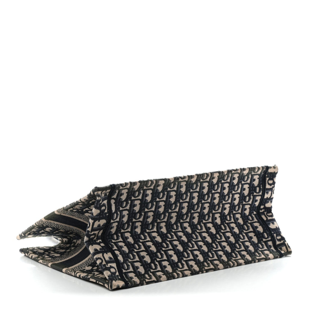 Christian Dior Oblique Medium Book Tote Blue Multicolor
