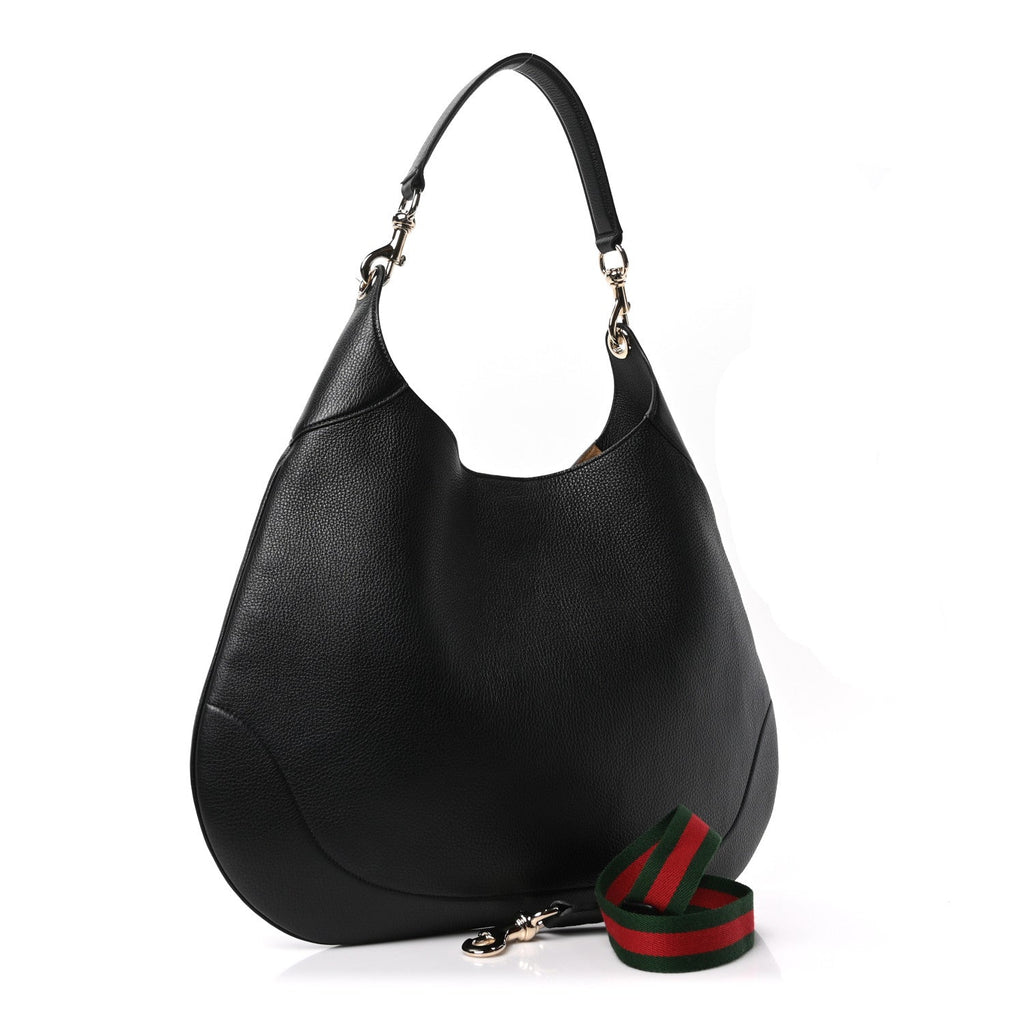 Gucci Soft Grained Calfskin Maxi B Hobo Black