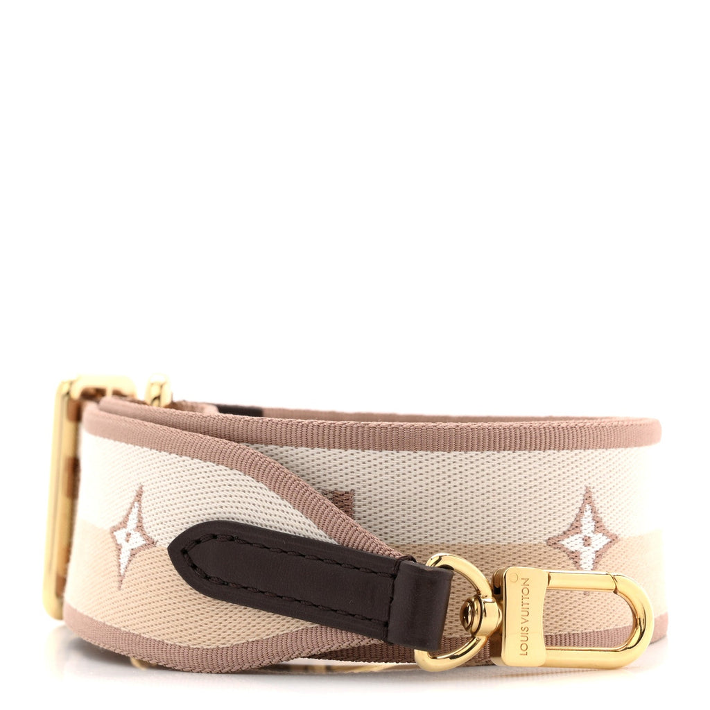 Louis Vuitton Jacquard Speedy Bandouliere 20 Shoulder Strap Beige Brown