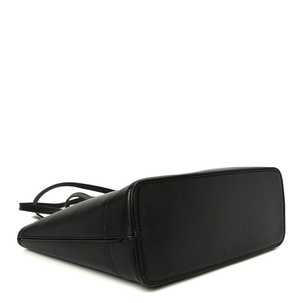 Gucci Textured Dollar Calfskin Small Ophidia Shoulder Tote Bag Black