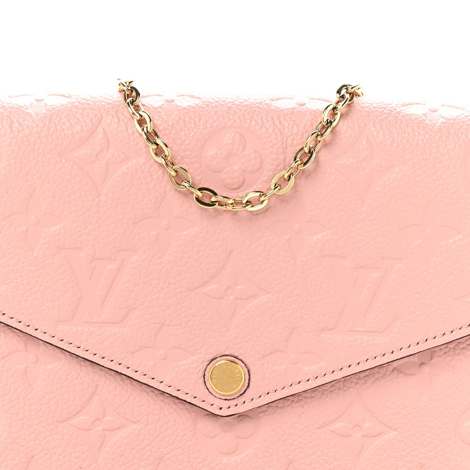 Louis Vuitton Empreinte Pochette Felicie Chain Wallet Rose Poudre