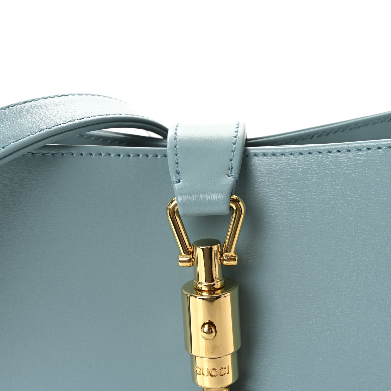Gucci Boarded Dyana Lux Calfskin Small Jackie 1961 Hobo Dusty Azure