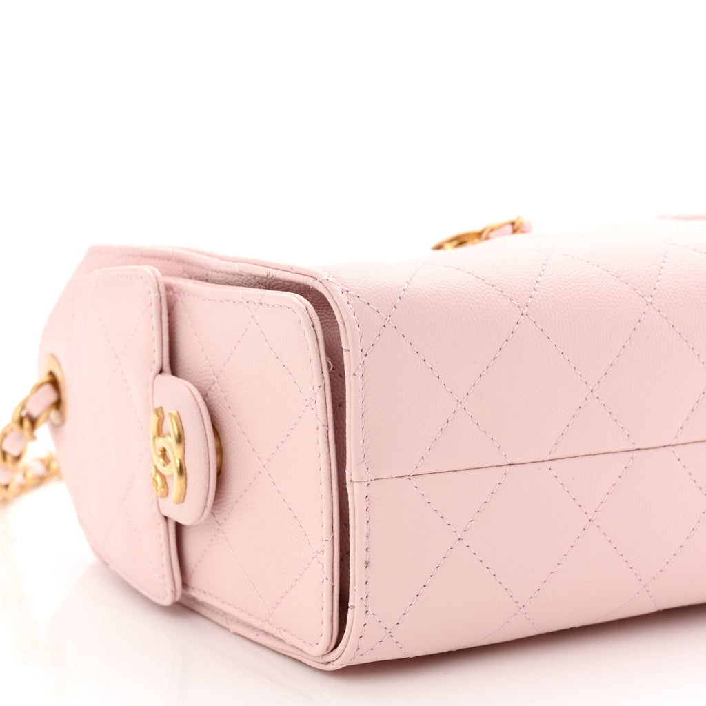 Chanel Caviar Quilted Mini Chanel 25 Handbag Light Pink