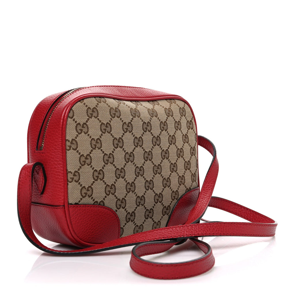 Gucci Monogram Mini Bree Messenger Bag Red