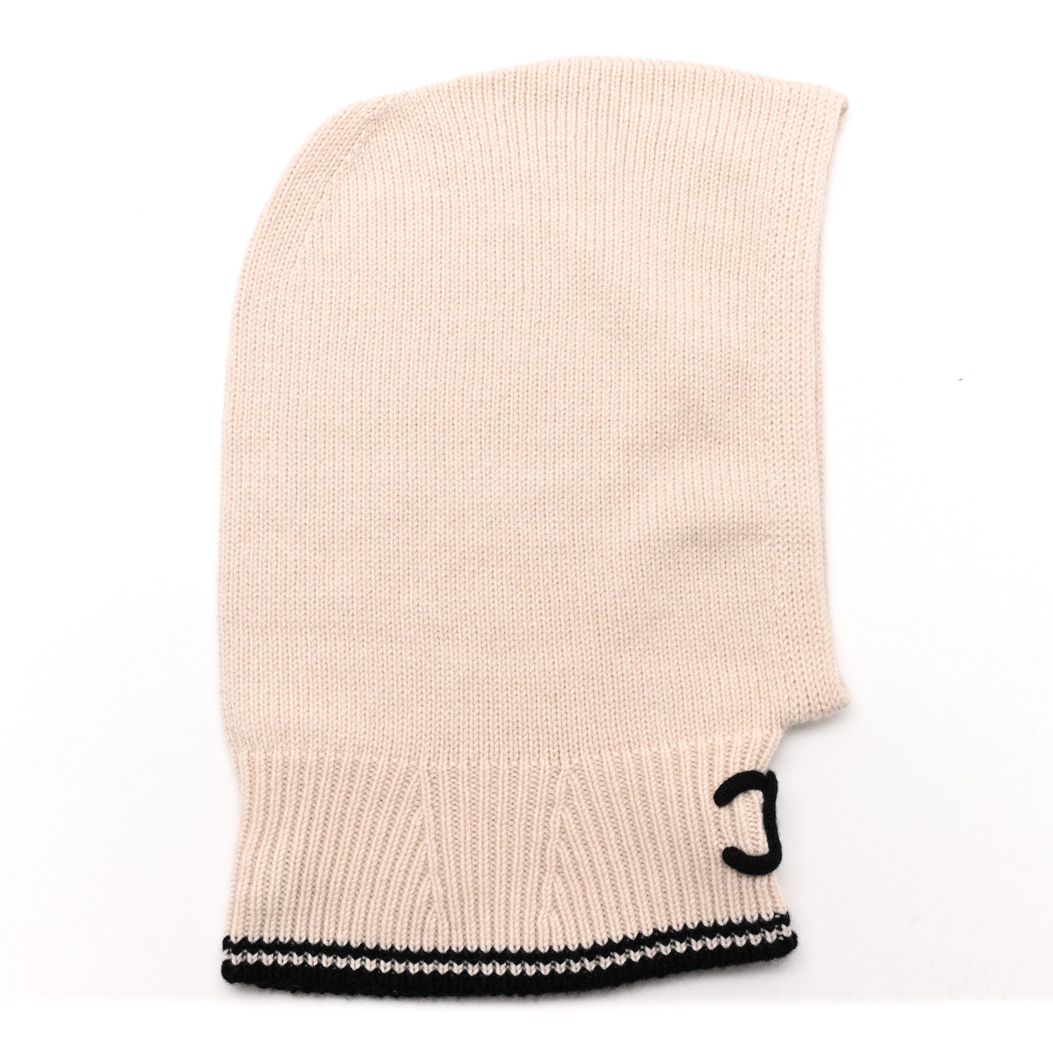 Cashmere Balaclava Light Beige Black