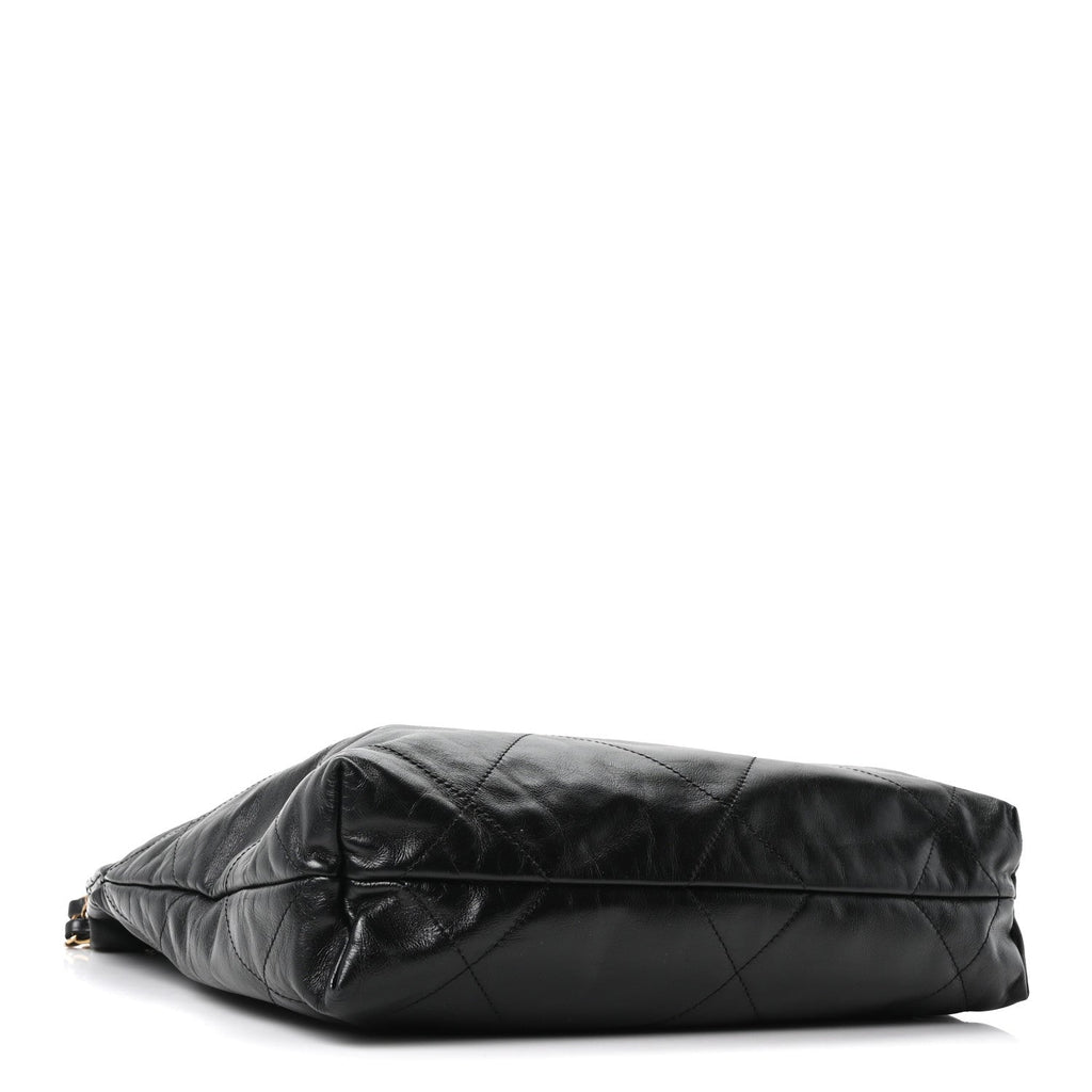 Chanel Shiny Calfskin Quilted Small Chanel 22 Black