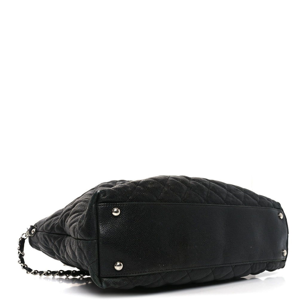 Chanel Caviar Quilted French Riviera Hobo Black