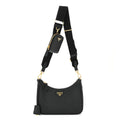 Prada Saffiano Lux Re-Edition 2005 Shoulder Bag Black