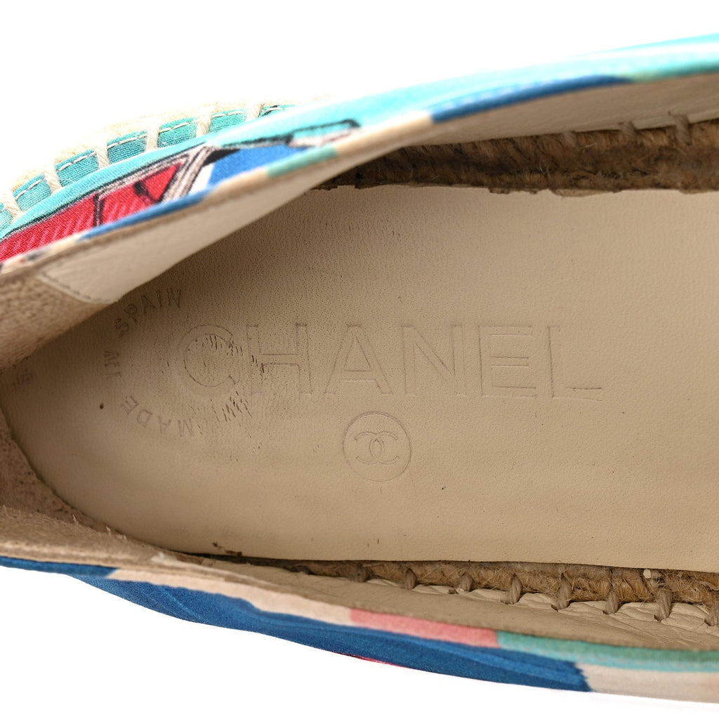 Fabric Patent CC Espadrilles 38 Multicolor Black