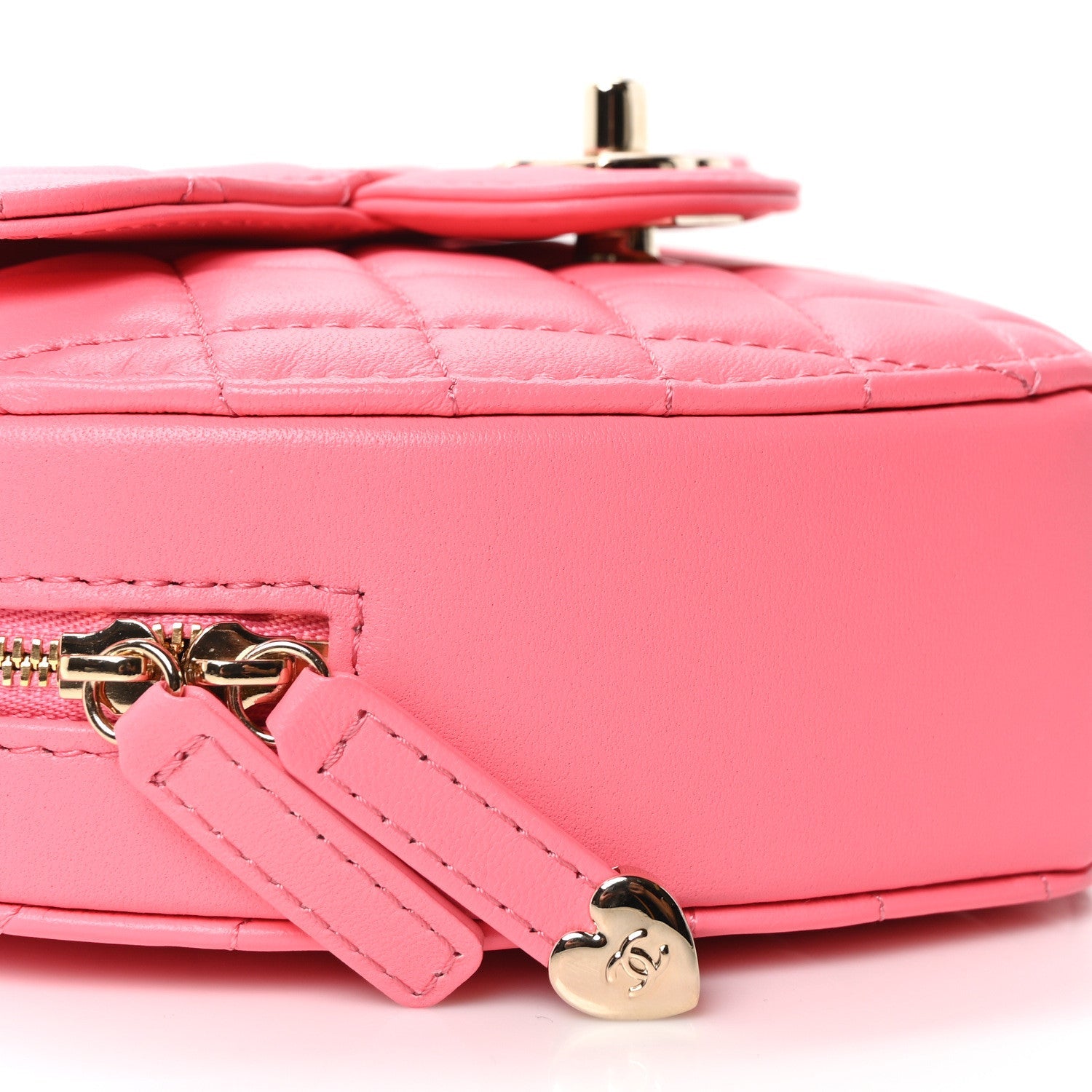 Chanel Lambskin Quilted CC In Love Heart Bag Pink