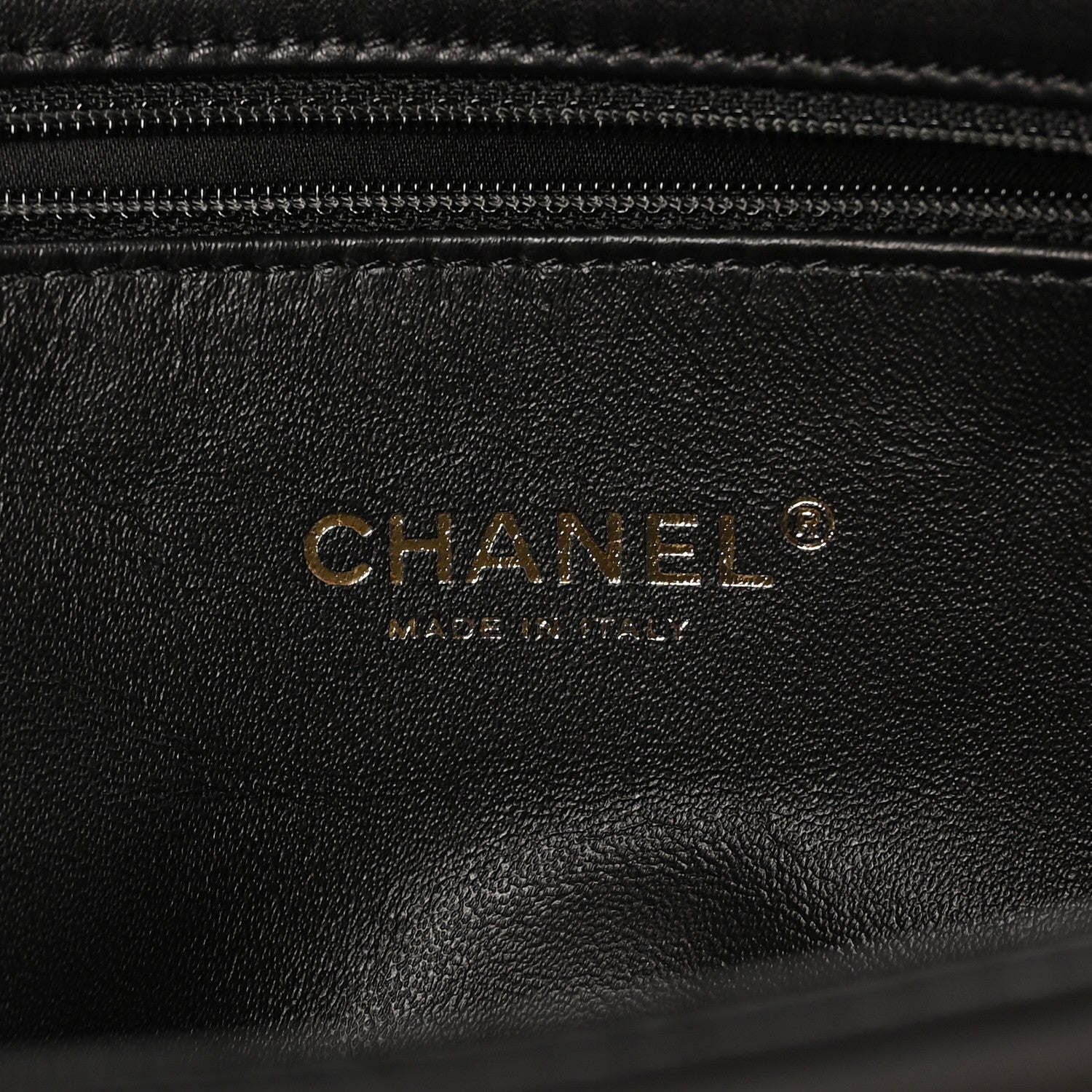 Chanel Calfskin Stitched Thin City Clutch Black