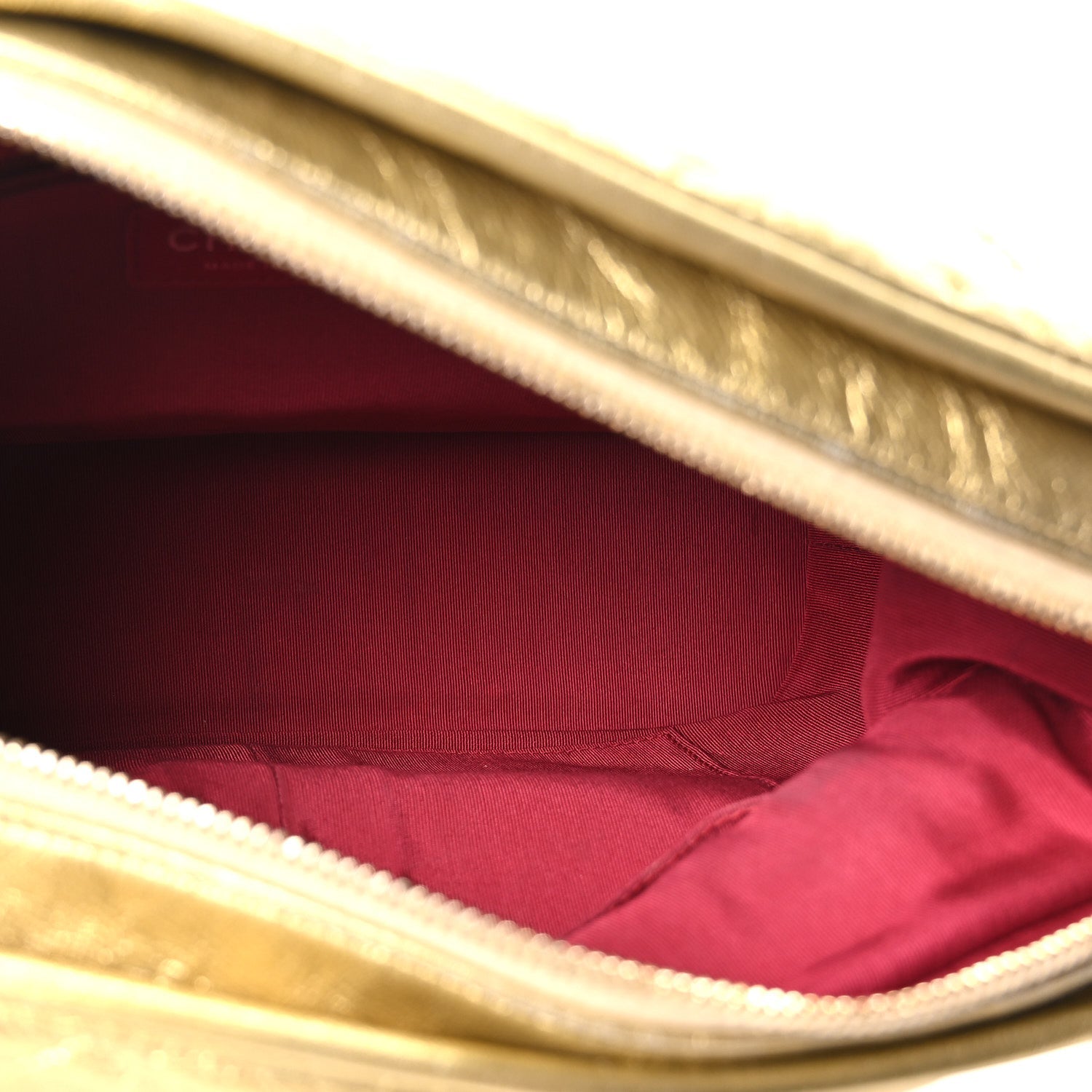 Chanel Metallic Aged Calfskin Quilted Medium Gabrielle Gold