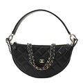Chanel Caviar Quilted Other Shape With Chain Black