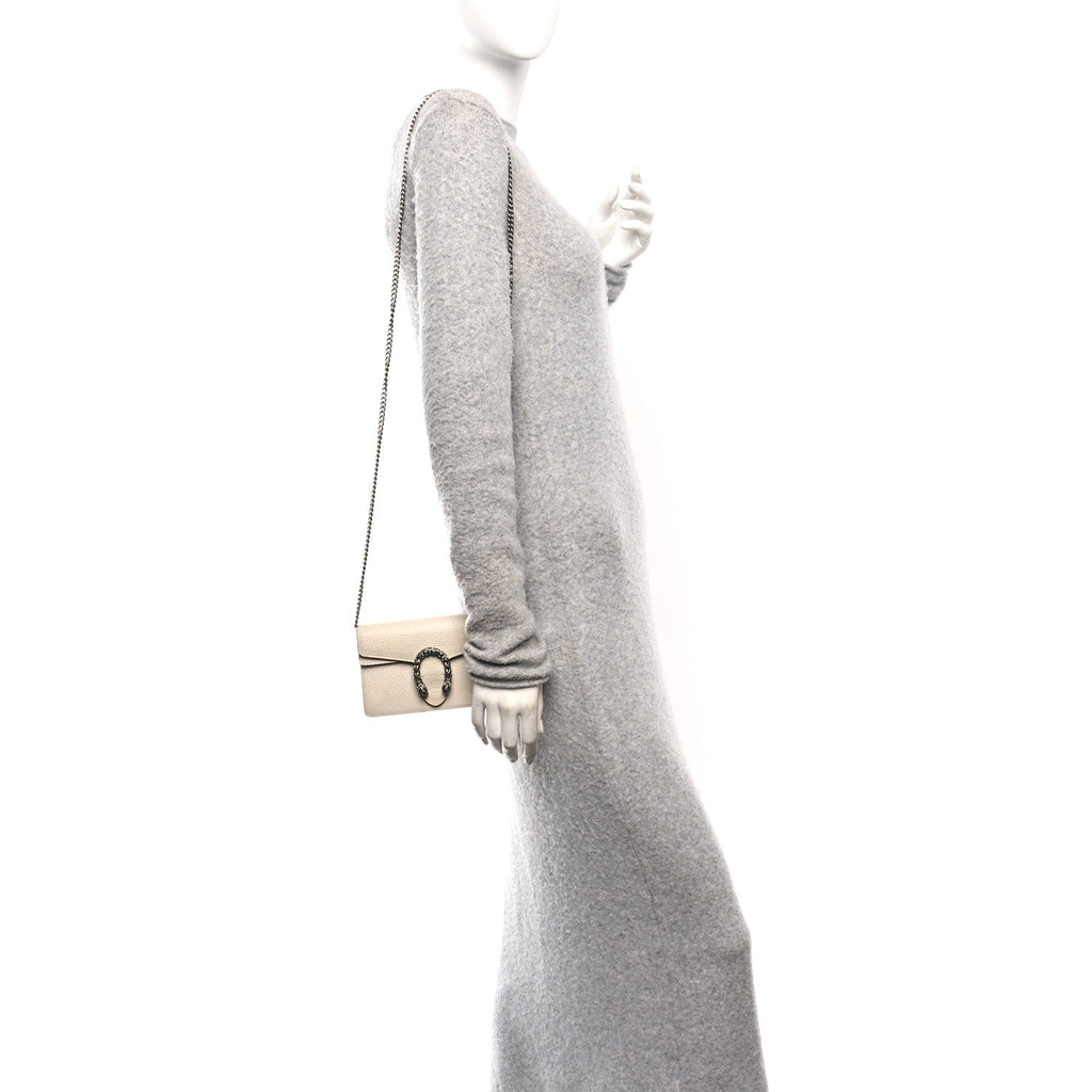 Gucci Dollar Calfskin Crystal Super Mini Dionysus Shoulder Bag Mystic White Black Diamond