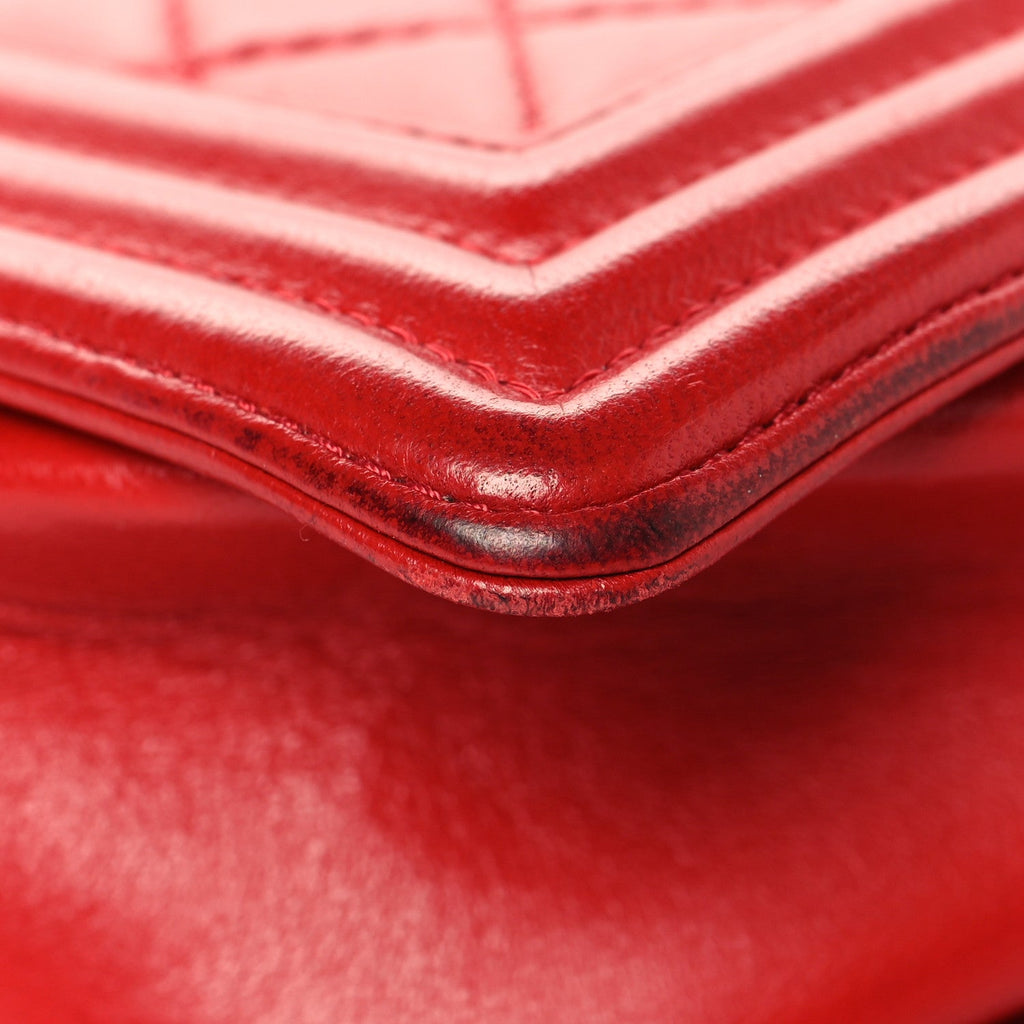 Chanel Lambskin Quilted New Medium Boy Flap Red