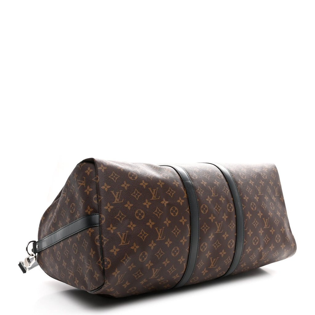 Louis Vuitton Monogram Macassar Keepall Bandouliere 55