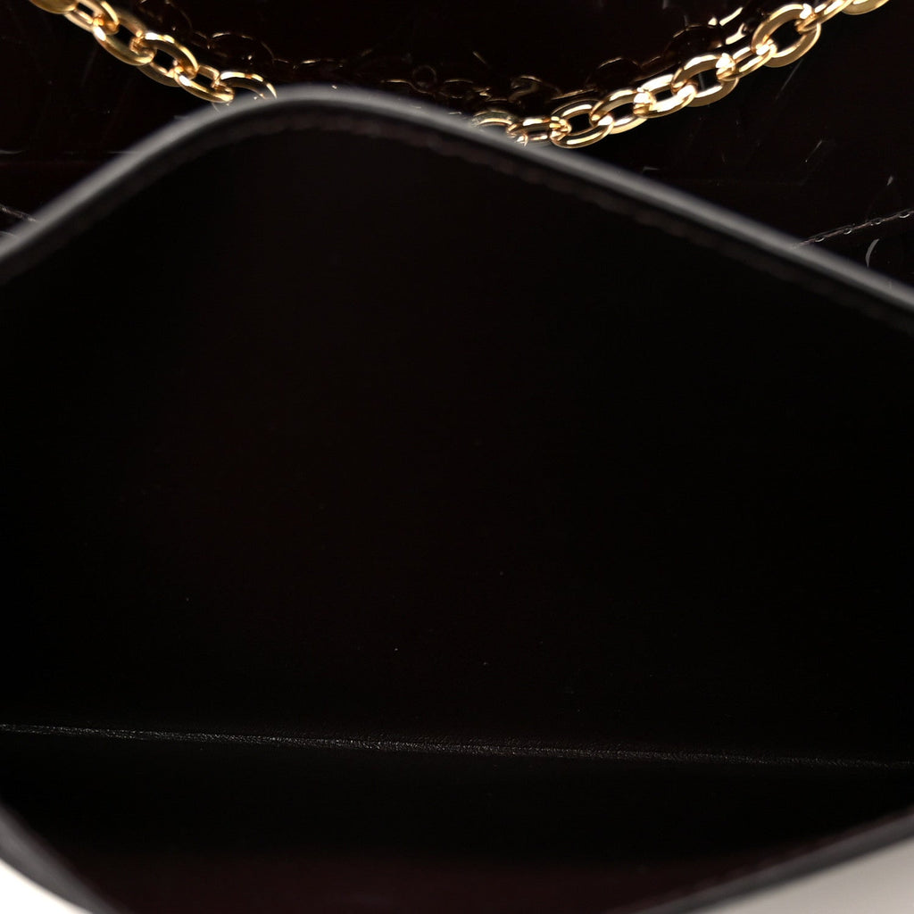 Louis Vuitton Vernis Pochette Felicie Chain Wallet Amarante